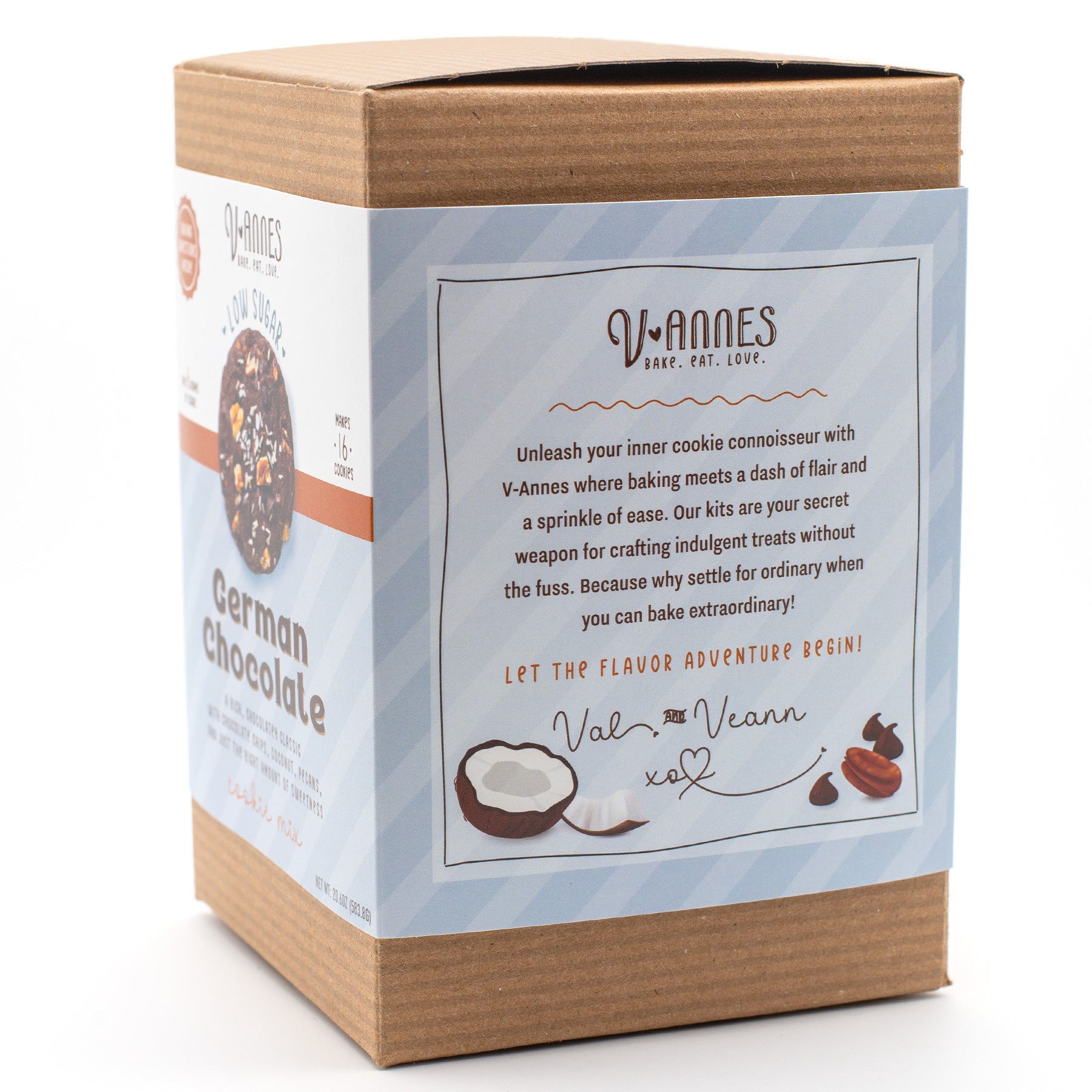 V-Ames German chocolate packaging on a white background