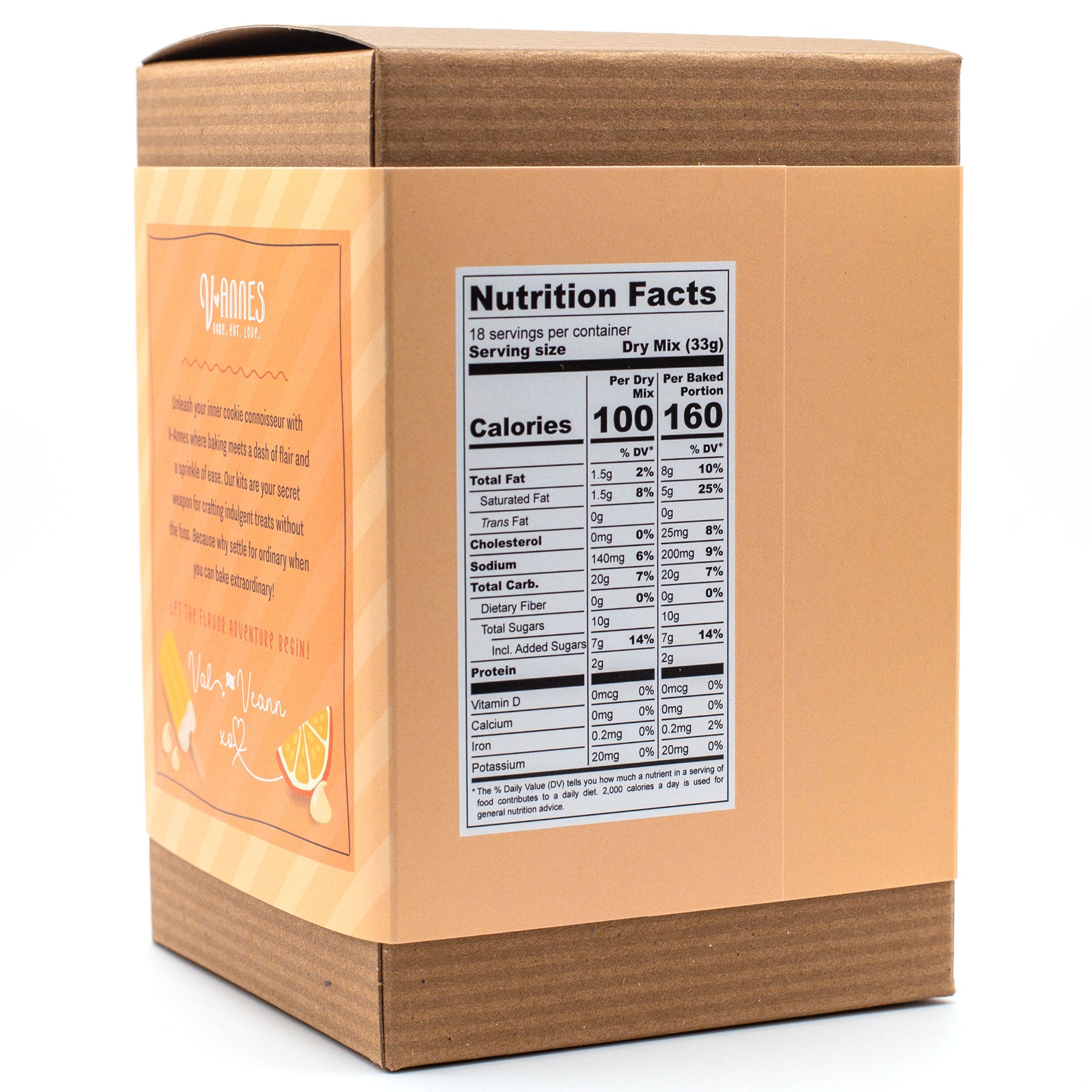 Orange Creamsicle box with nutrition facts label on a white background