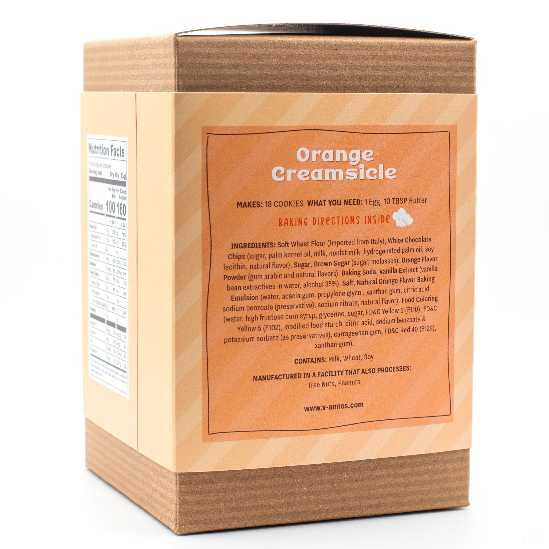 Box of Orange Creamsicle cookie mix with ingredient label